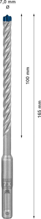 Bosch EXPERT SDS plus-7X burgija za udarne bušilice od 7 x 100 x 165 mm, 10-delni - 2608900166 Burgija SDS - Plus BOSCH Madras doo Beograd