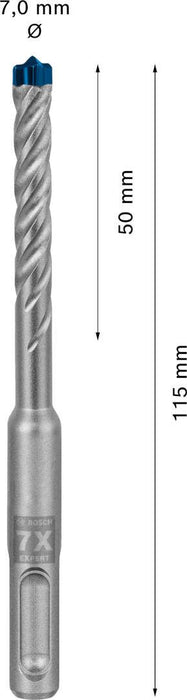 Bosch EXPERT SDS plus-7X burgija za udarne bušilice od 7 x 50 x 115 mm - 2608900083 Burgija SDS - Plus BOSCH Madras doo Beograd