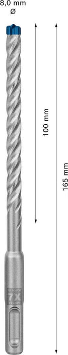 Bosch EXPERT SDS plus-7X burgija za udarne bušilice od 8 x 100 x 165 mm, 30-delni - 2608900183 Burgija SDS - Plus BOSCH Madras doo Beograd