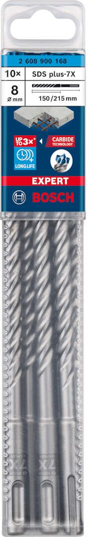 Bosch EXPERT SDS plus-7X burgija za udarne bušilice od 8 x 150 x 215 mm, 10-delni - 2608900168 Burgija SDS - Plus BOSCH Madras doo Beograd