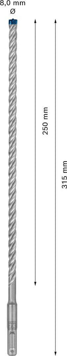 Bosch EXPERT SDS plus-7X burgija za udarne bušilice od 8 x 250 x 315 mm - 2608900091 Burgija SDS - Plus BOSCH Madras doo Beograd