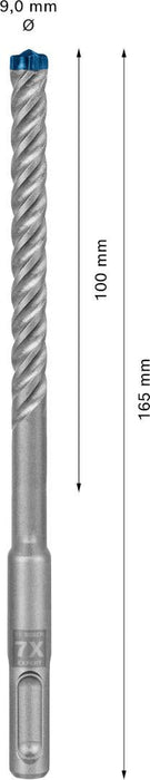 Bosch EXPERT SDS plus-7X burgija za udarne bušilice od 9 x 100 x 165 mm - 2608900094 Burgija SDS - Plus BOSCH Madras doo Beograd