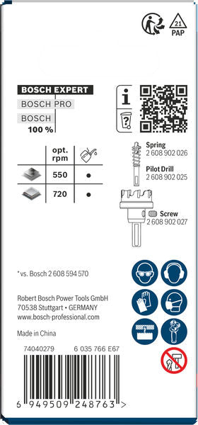 BOSCH EXPERT Sheet Metal testera za otvore sa osovinom, 22×5 mm - Testera za otvore A SM T 22mm (2608901978) Madras doo Beograd Madras doo Beograd