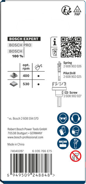 BOSCH EXPERT Sheet Metal testera za otvore sa osovinom, 30×5 mm - Testera za otvore A SM T 30mm (2608901986) Madras doo Beograd Madras doo Beograd