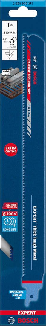 Bosch EXPERT „Thick Tough Metal“ S 1255 CHC list univerzalne testere - pakovanje 1 komad - 2608900371 List univerzalne testere BOSCH Madras doo Beograd
