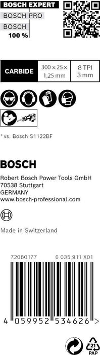 Bosch EXPERT „Thick Tough Metal“ S 1255 CHC list univerzalne testere - pakovanje 10 komada - 2608900372 List univerzalne testere BOSCH Madras doo Beograd
