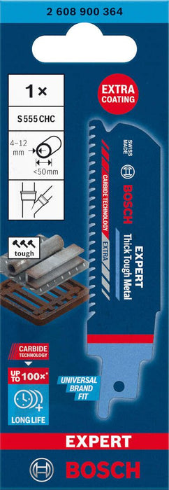 Bosch EXPERT „Thick Tough Metal“ S 555 CHC list univerzalne testere - pakovanje 1 komad - 2608900364 List univerzalne testere BOSCH Madras doo Beograd