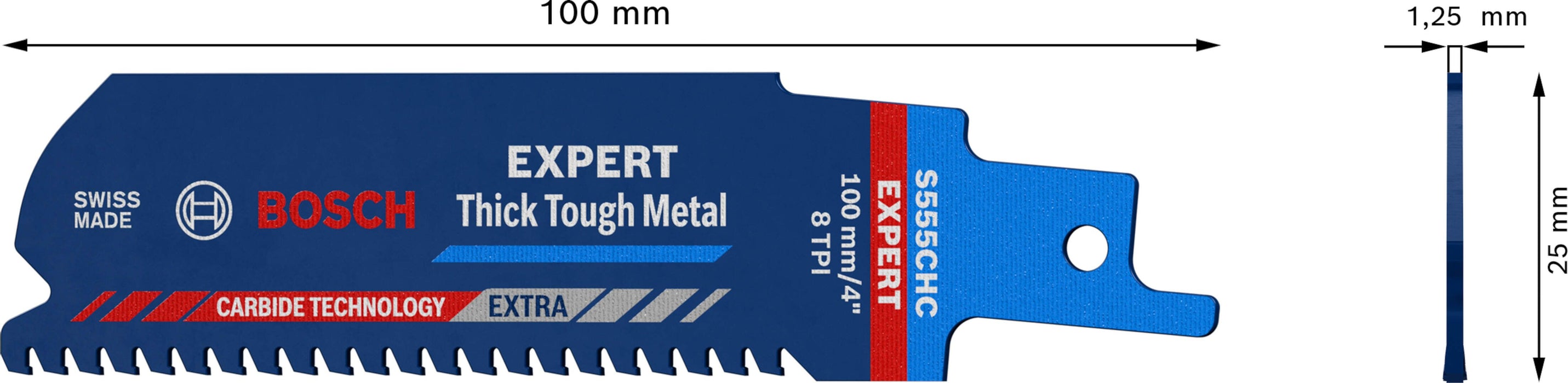 Bosch EXPERT „Thick Tough Metal“ S 555 CHC list univerzalne testere - pakovanje 1 komad - 2608900364 List univerzalne testere BOSCH Madras doo Beograd