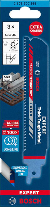 Bosch EXPERT „Thick Tough Metal“ S 955 CHC list univerzalne testere - pakovanje 3 komada - 2608900366 List univerzalne testere BOSCH Madras doo Beograd