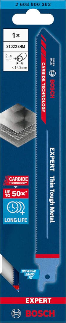 Bosch EXPERT „Thin Tough Metal“ S 1022 EHM list univerzalne testere - pakovanje 1 komad - 2608900363 List univerzalne testere BOSCH Madras doo Beograd