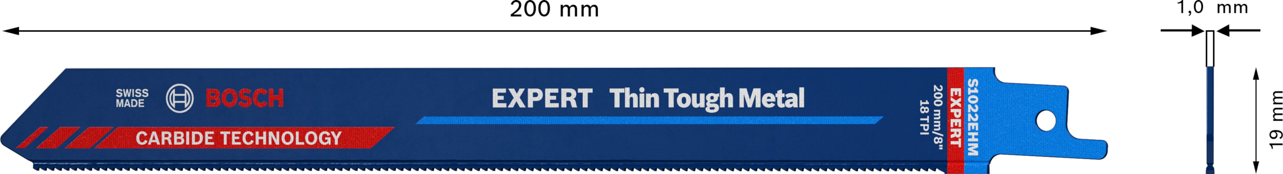 Bosch EXPERT „Thin Tough Metal“ S 1022 EHM list univerzalne testere - pakovanje 1 komad - 2608900363 List univerzalne testere BOSCH Madras doo Beograd