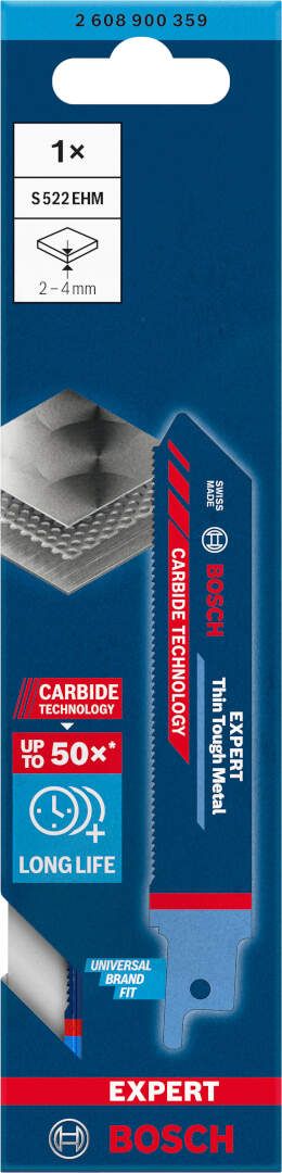 Bosch EXPERT „Thin Tough Metal“ S 522 EHM list univerzalne testere - pakovanje 1 komad - 2608900359 List univerzalne testere BOSCH Madras doo Beograd