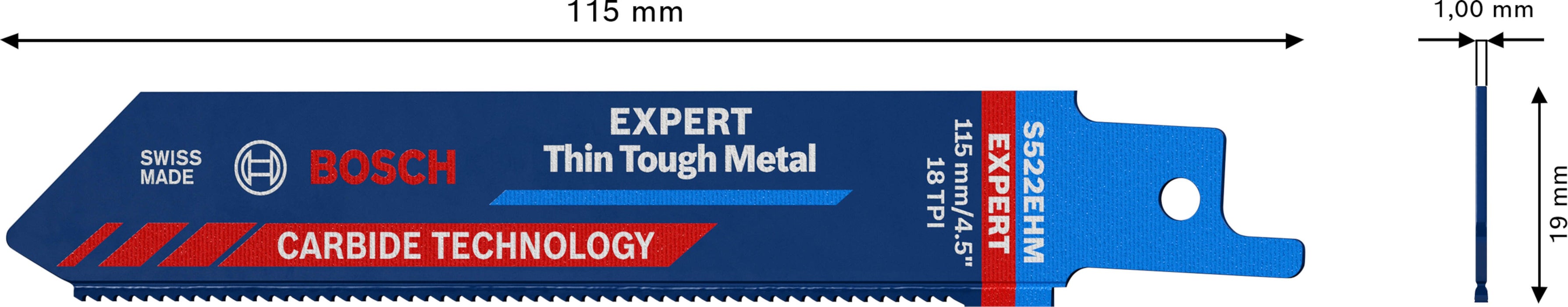Bosch EXPERT „Thin Tough Metal“ S 522 EHM list univerzalne testere - pakovanje 1 komad - 2608900359 List univerzalne testere BOSCH Madras doo Beograd