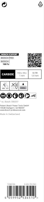 Bosch EXPERT „Thin Tough Metal“ S 922 EHM list univerzalne testere - pakovanje 3 komada - 2608900361 List univerzalne testere BOSCH Madras doo Beograd