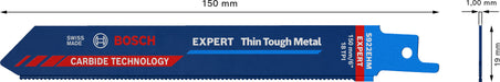 Bosch EXPERT „Thin Tough Metal“ S 922 EHM list univerzalne testere - pakovanje 3 komada - 2608900361 List univerzalne testere BOSCH Madras doo Beograd