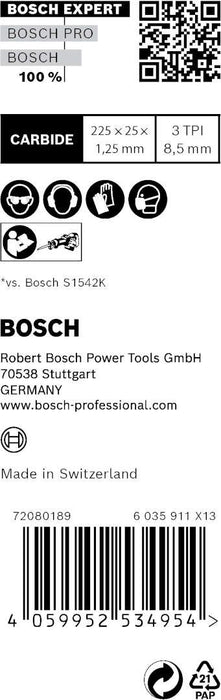 Bosch EXPERT „Tough Wood“ S 1142 KHM list univerzalne testere - pakovanje 10 komada - 2608900405 List univerzalne testere BOSCH Madras doo Beograd