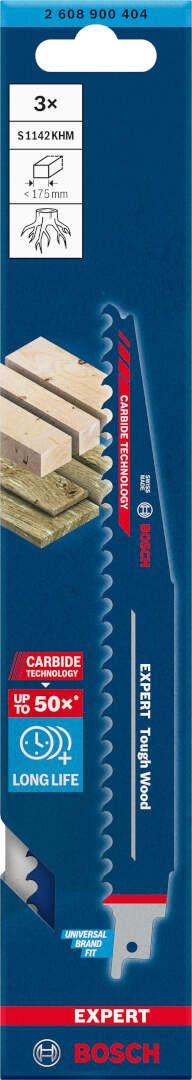 Bosch EXPERT „Tough Wood“ S 1142 KHM list univerzalne testere - pakovanje 3 komada - 2608900404 List univerzalne testere BOSCH Madras doo Beograd