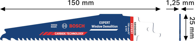 BOSCH EXPERT Window Demolition S959DHM list testere - List sablja testere RBE S959DHM 1PC (2608902328) Madras doo Beograd Madras doo Beograd