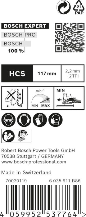 Bosch EXPERT „Wood 2-side clean“ T 308 B list ubodne testere, 25-delni - 2608900552 List ubodne testere BOSCH Madras doo Beograd