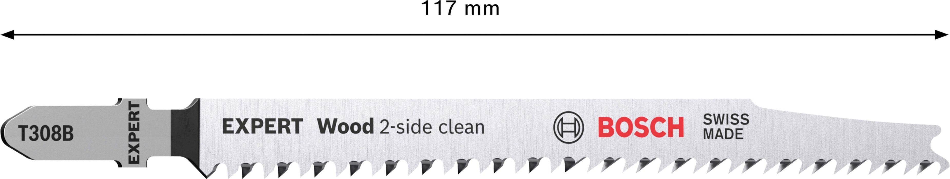 Bosch EXPERT „Wood 2-side clean“ T 308 B list ubodne testere, 25-delni - 2608900552 List ubodne testere BOSCH Madras doo Beograd