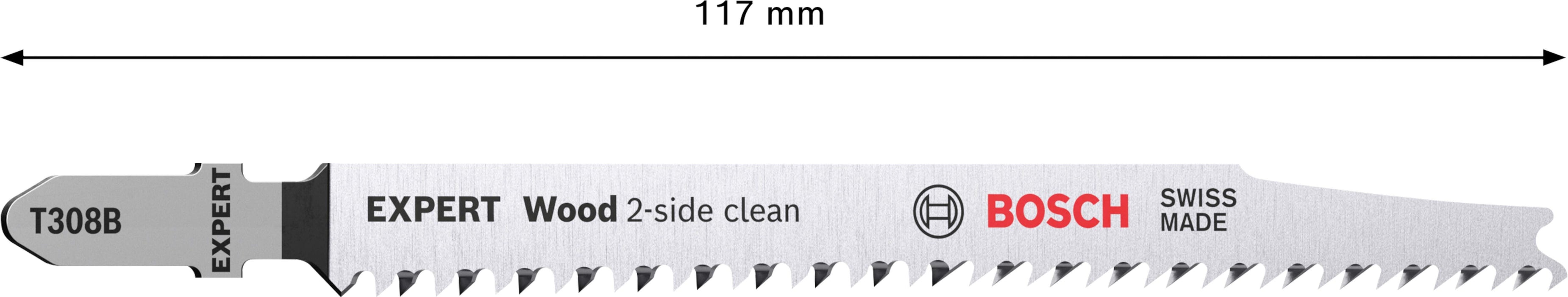 Bosch EXPERT „Wood 2-side clean“ T 308 B list ubodne testere, 3-delni - 2608900550 List ubodne testere BOSCH Madras doo Beograd