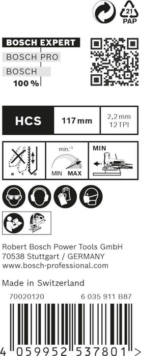 Bosch EXPERT „Wood 2-side clean“ T 308 BO list ubodne testere, 25-delni - 2608900556 List ubodne testere BOSCH Madras doo Beograd