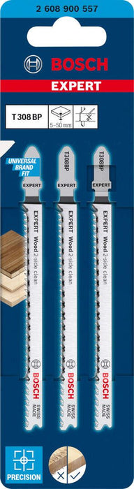 Bosch EXPERT „Wood 2-side clean“ T 308 BP list ubodne testere, 3-delni - 2608900557 List ubodne testere BOSCH Madras doo Beograd