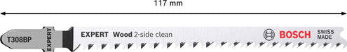 Bosch EXPERT „Wood 2-side clean“ T 308 BP list ubodne testere, 5-delni - 2608900558 List ubodne testere BOSCH Madras doo Beograd