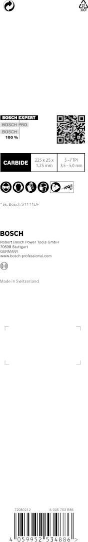 Bosch EXPERT „Wood with Metal Demolition“ S 1167 XHM list univerzalne testere - pakovanje 1 komad - 2608900398 List univerzalne testere BOSCH Madras doo Beograd