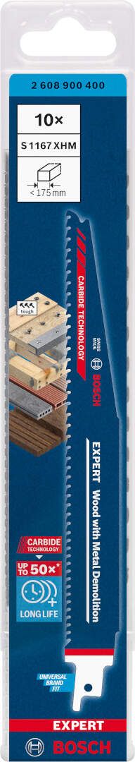 Bosch EXPERT „Wood with Metal Demolition“ S 1167 XHM list univerzalne testere - pakovanje 10 komada- 2608900400 List univerzalne testere BOSCH Madras doo Beograd