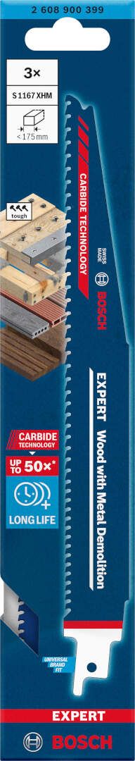 Bosch EXPERT „Wood with Metal Demolition“ S 1167 XHM list univerzalne testere - pakovanje 3 komada - 2608900399 List univerzalne testere BOSCH Madras doo Beograd