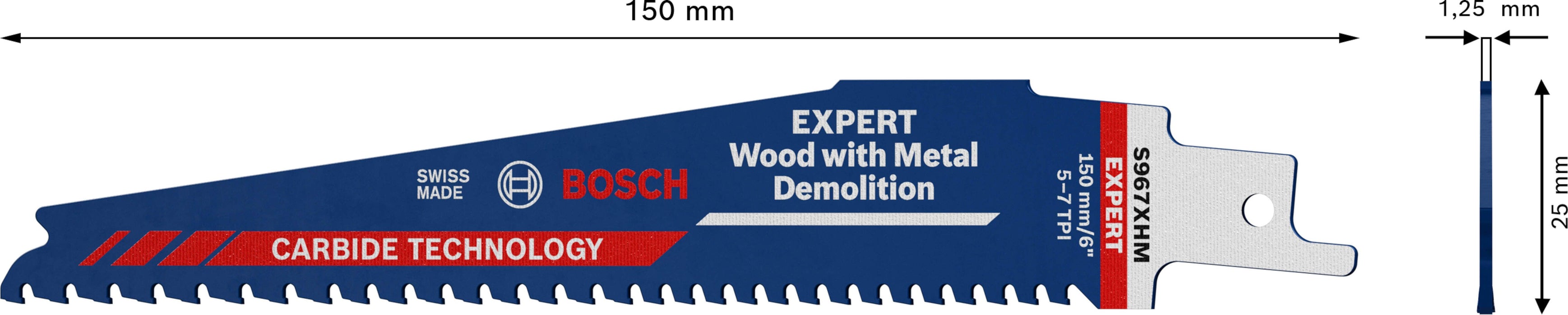 Bosch EXPERT „Wood with Metal Demolition“ S 967 XHM list univerzalne testere - pakovanje 10 komada- 2608900397 List univerzalne testere BOSCH Madras doo Beograd