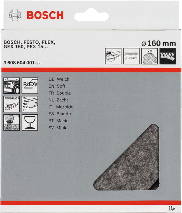 Bosch filc za poliranje meko, 160mm (3608604001) Filc za poliranje BOSCH BOSCH-3608604001 Madras doo Beograd