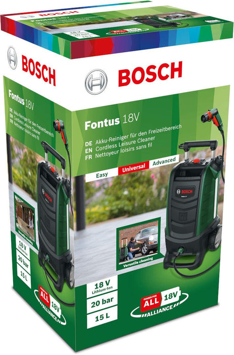 Bosch Fontus 2.0 akumulatorski perač pod visokim pritiskom; 18V, 20bar (06008B6101) Aku perač pod pritiskom BOSCH BOSCH-06008B6101 Madras doo Beograd