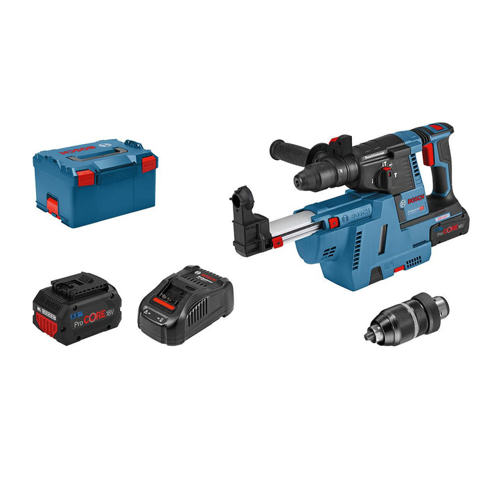Bosch GBH 18V-26 F + GDE 18V-16 adapter za usisavanje; 2 x 5,5 Ah ProCORE u L-Boxx koferu (061191000G) Aku set alata BOSCH Madras doo Beograd