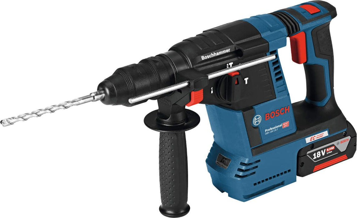 Bosch GBH 18V-26 F sa dodatnim futerom 2x6,0 Ah akumulatorski elektro-pneumatski čekić / bušilica (0611910003) Aku SDS Plus bušilica BOSCH BOSCH-0611910003 Madras doo Beograd