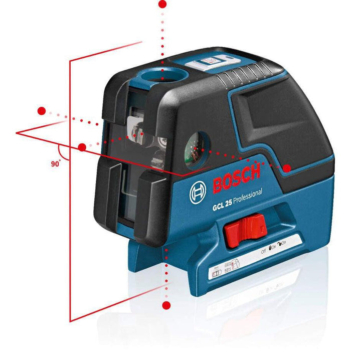 Bosch GCL 25 kombinovani laser linije i tačke (0601066B00) Linijski laser 180° kombinovani BOSCH BOSCH-0601066B00 Madras doo Beograd