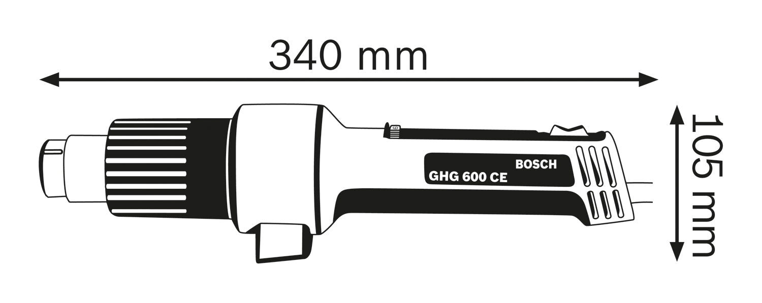 BOSCH GHG 600 CE (0601942161) Aku fen za vreli vazduh BOSCH Madras doo Beograd