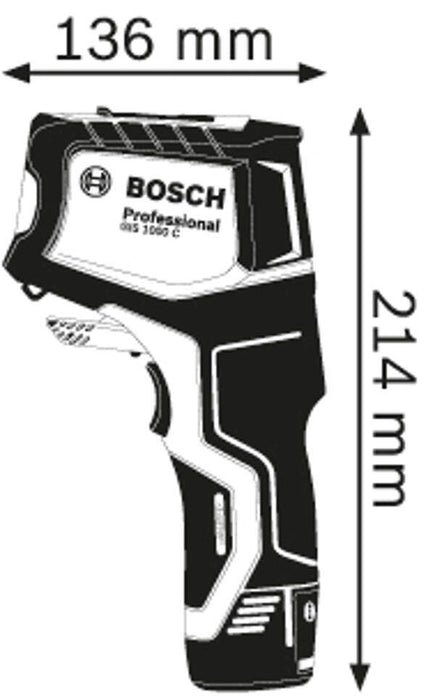 Bosch GIS 1000 C termo detektor; Bluetooth; -40 do +1000°C (0601083300) Termalni detektor BOSCH BOSCH-0601083300 Madras doo Beograd