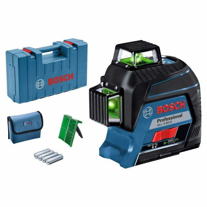 Bosch GLL 3-80 G linijski laser sa zelenim zrakom domet 80m (0601063Y00) Linijski laser 360° BOSCH BOSCH-0601063Y00 Madras doo Beograd