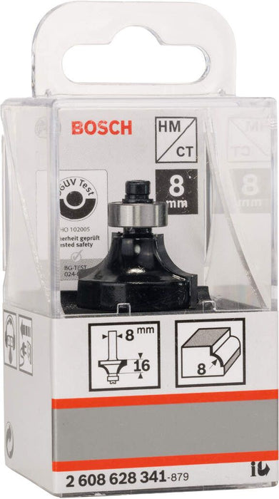 Bosch glodala za zaobljavanje 8 mm, R1 8 mm, L 15,2 mm, G 53 mm - 2608628341 Glodala BOSCH BOSCH-2608628341 Madras doo Beograd