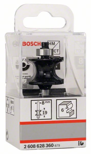 Bosch glodalo polovičnog štapa 8 mm, R1 6 mm, L 19 mm, G 63 mm - 2608628360 Glodala BOSCH BOSCH-2608628360 Madras doo Beograd