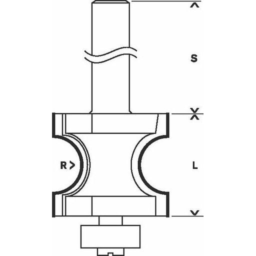 Bosch glodalo polovičnog štapa 8 mm, R1 6 mm, L 19 mm, G 63 mm - 2608628360 Glodala BOSCH BOSCH-2608628360 Madras doo Beograd