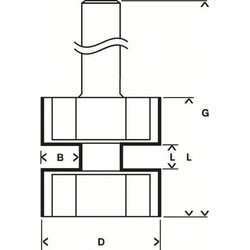 Bosch glodalo za pera 8 mm, D1 25 mm, L 5 mm, G 58 mm - 2608628353 Glodala BOSCH BOSCH-2608628353 Madras doo Beograd