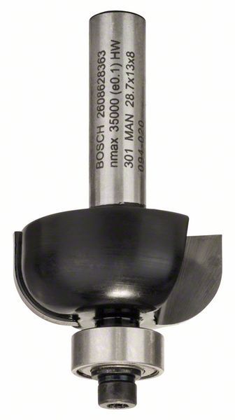 Bosch glodalo za poluokrugle kanale 8 mm, R1 8 mm, D 28,7 mm, L 13 mm, G 54 mm - 2608628363 Glodala BOSCH BOSCH-2608628363 Madras doo Beograd