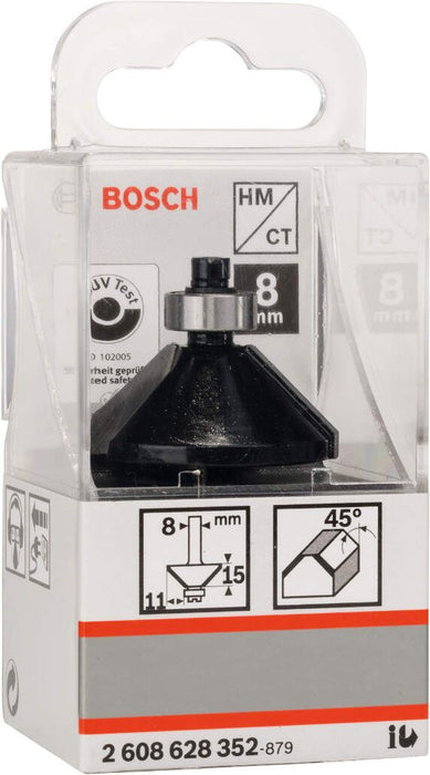 Bosch glodalo za skošavanje ivica 8 mm, B 11 mm, L 15 mm, G 56 mm, 45° - 2608628352 Glodala BOSCH BOSCH-2608628352 Madras doo Beograd