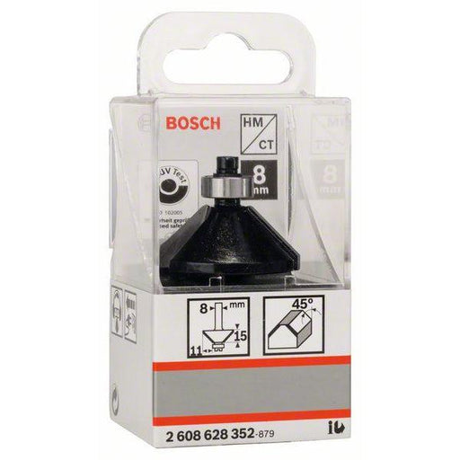 Bosch glodalo za skošavanje ivica 8 mm, B 11 mm, L 15 mm, G 56 mm, 45° - 2608628352 Glodala BOSCH BOSCH-2608628352 Madras doo Beograd