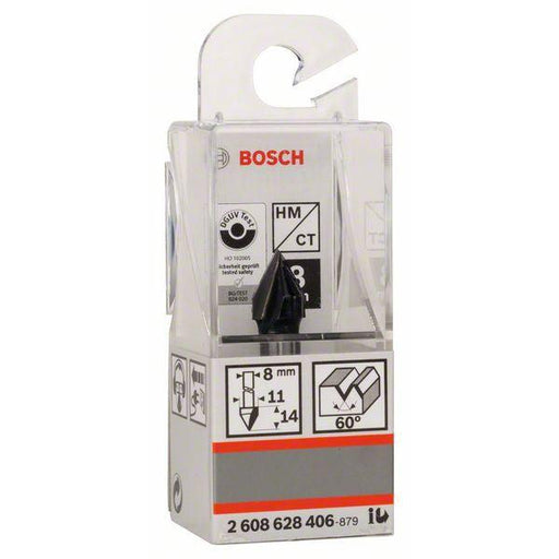 Bosch glodalo za V-kanale 8 mm, D1 11 mm, L 14 mm, G 45 mm, 60° - 2608628406 Glodala BOSCH BOSCH-2608628406 Madras doo Beograd