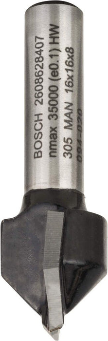 Bosch glodalo za V-kanale 8 mm, D1 16 mm, L 16 mm, G 45 mm, 90° - 2608628407 Glodala BOSCH BOSCH-2608628407 Madras doo Beograd