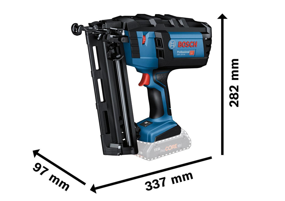 BOSCH GNH 18V-64 Udarač za eksere (0601481100) Aku pištolj za eksere BOSCH Madras doo Beograd